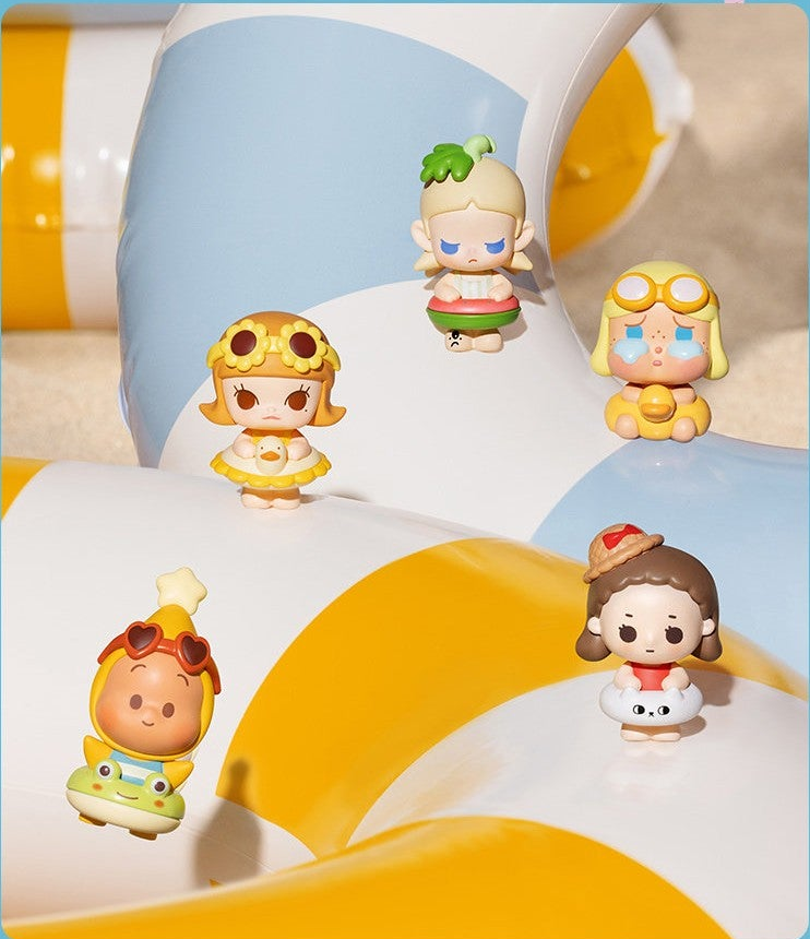 POP BEAN Island Vacation character details with scene props