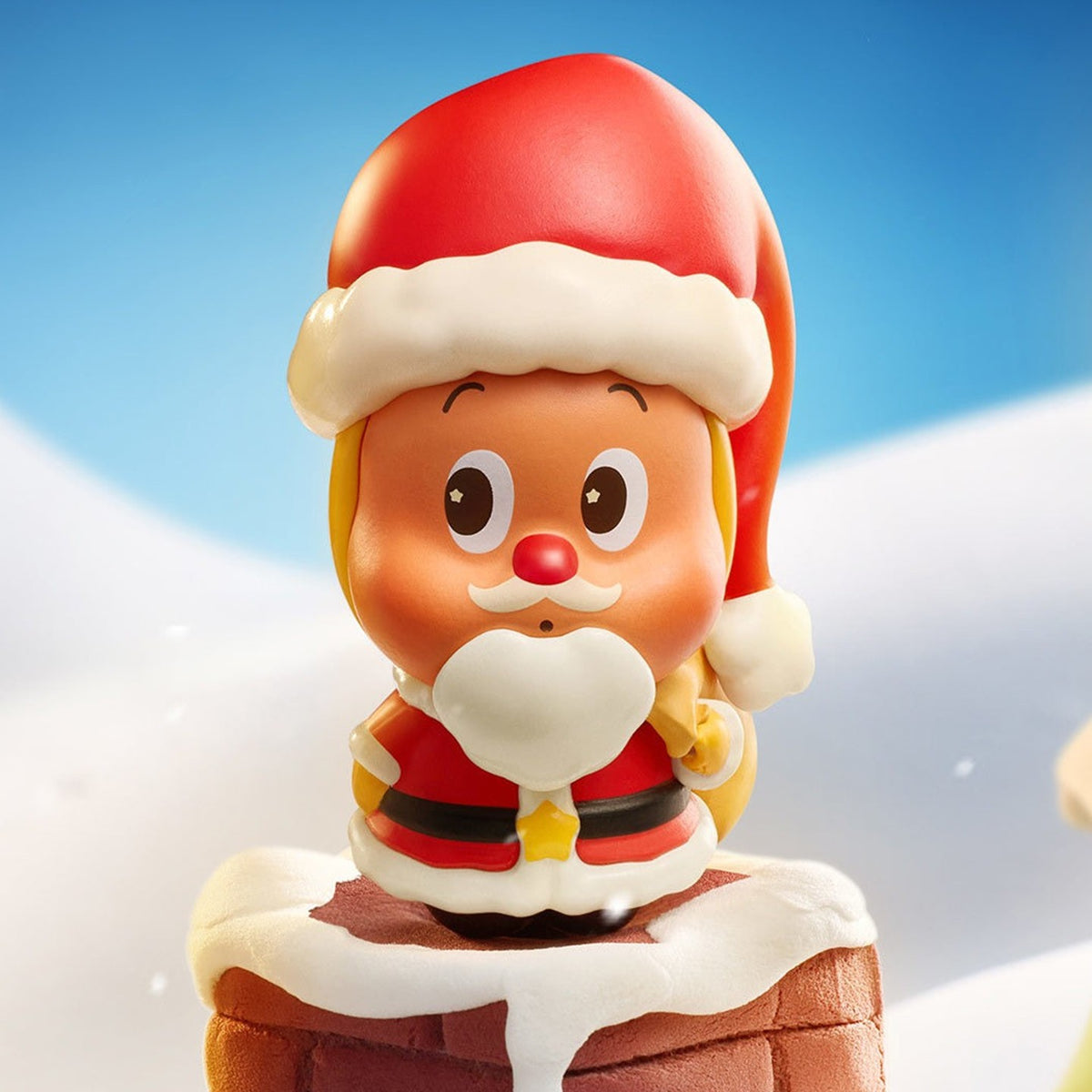 POP BEAN Winter Romance: TWINKLE TWINKLE Gifts on the Way in a red Santa outfit; series example