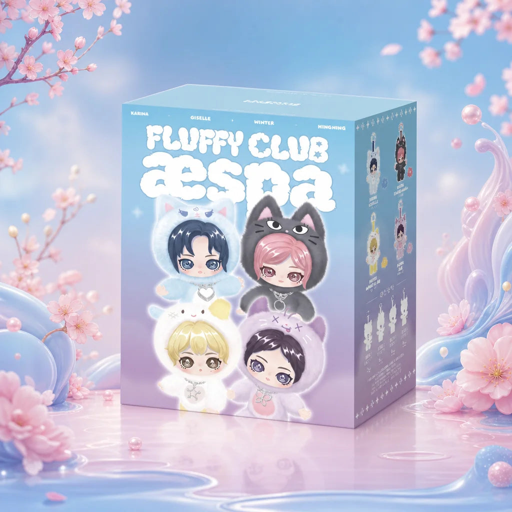 aespa Fluffy Club Series Vinyl Plush Doll Pendant - 1 BOX