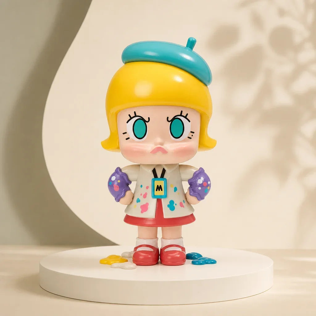 POP MART Angry Molly 20th Anniversary Series Little Painter Figure - Main Image - pop mart angry molly 20th anniversary series little painter figure 01 main
