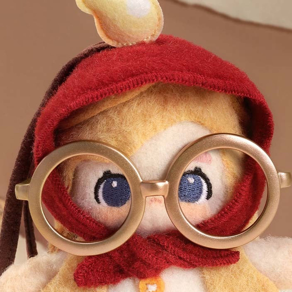 POP MART CHAKA Stitch by Stitch Series Granny's Glasses Plush Peandant — G4 | KikiBuddies