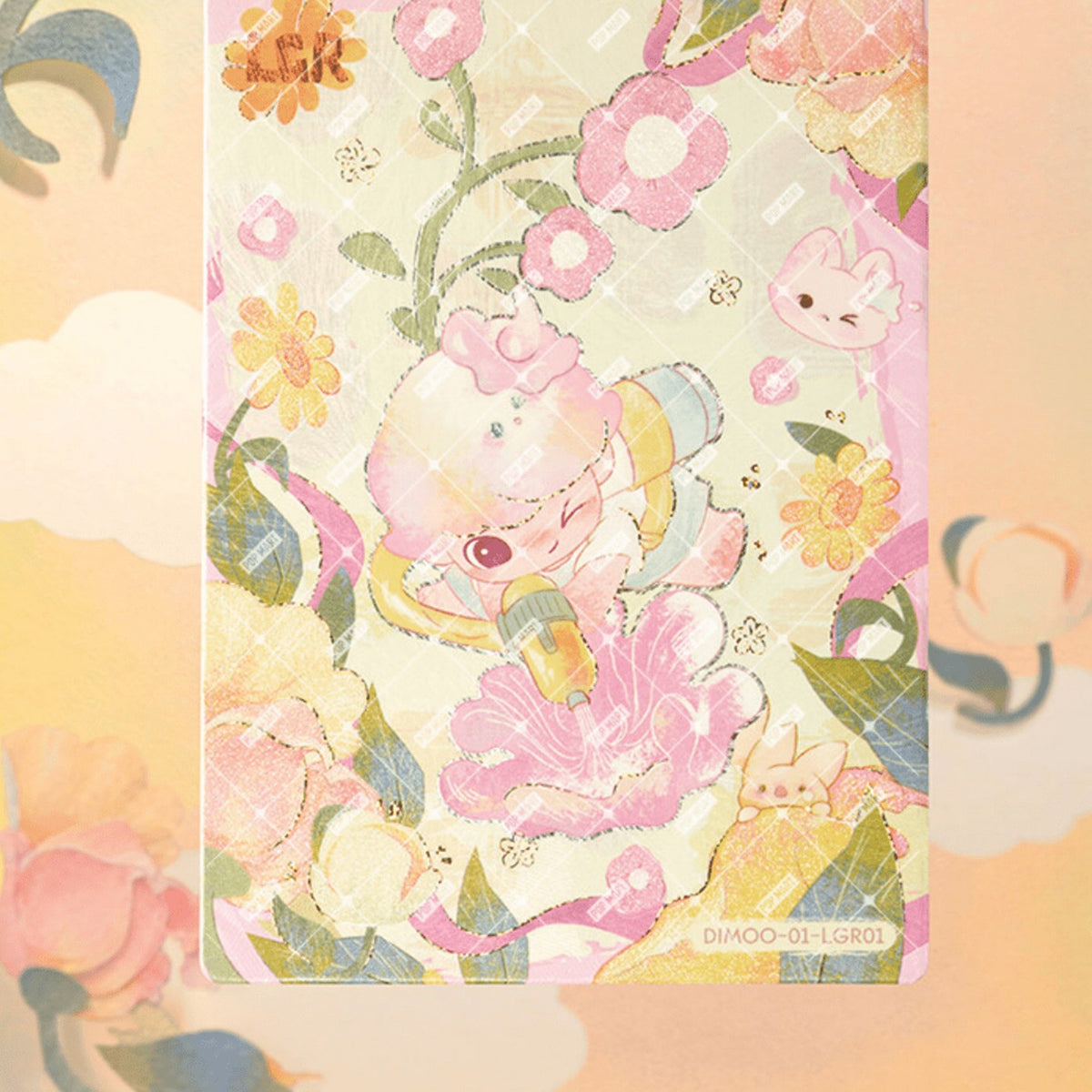 POP MART DIMOO Today's Weather Series Artistic Collection Cards Blind Box - Complete central collectible card example with outer artwork cropped; random design not guaranteed
