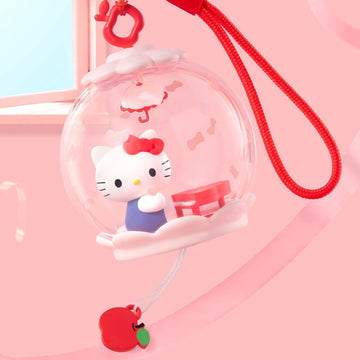 Hello Kitty Sweet Dream Bubble House design example with red cord and apple-shaped charm; random purchase, not a confirmed character