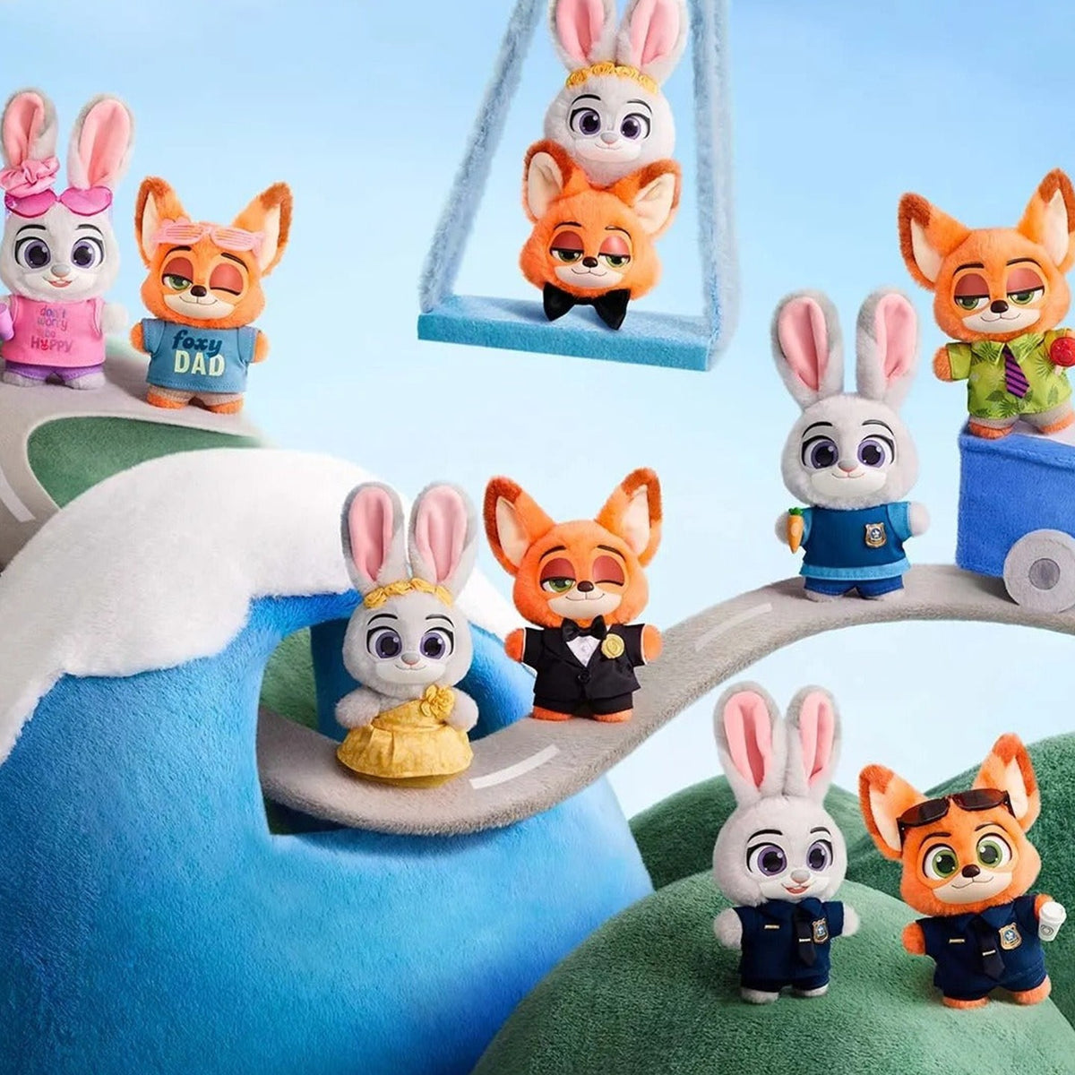 POP MART DSN Zootopia Ace Duo Series Plush Pendant Blind Box — G2 | KikiBuddies