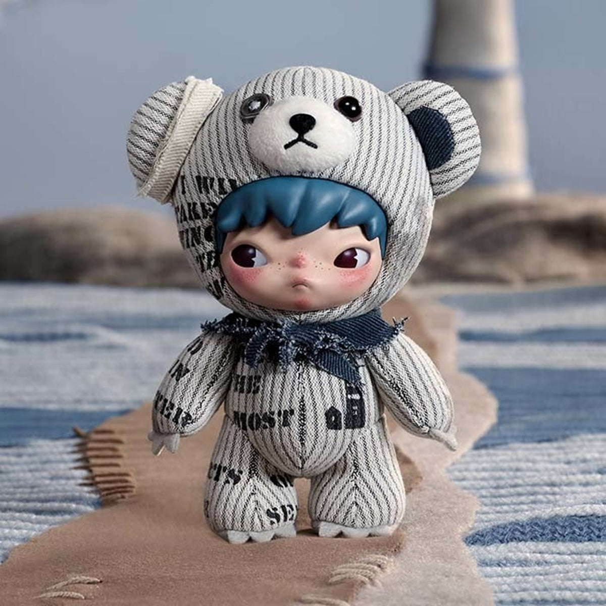 POP MART Hirono Freedom Island Series Plush Doll Hanging Card, UK Exclusive — G1 | KikiBuddies