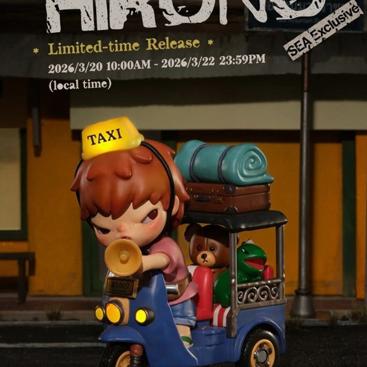 POP MART Hirono Tuk-Tuk Figure SEA Exclusive — G4 | KikiBuddies