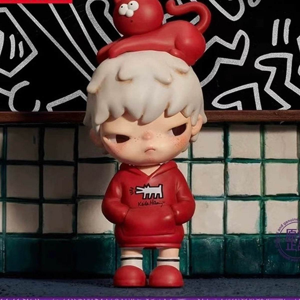 POP MART Hirono x Keith Haring Art Figure Hanging Card — G2 | KikiBuddies