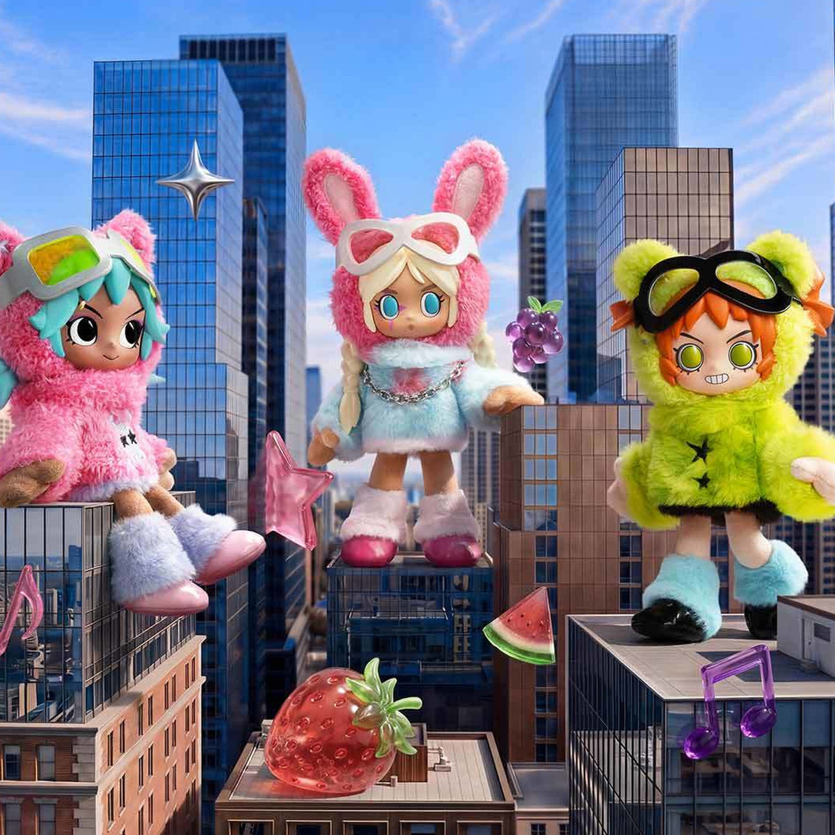 POP MART Peach Riot Fruit Punch Series Plush Doll Pendant — G6 | KikiBuddies