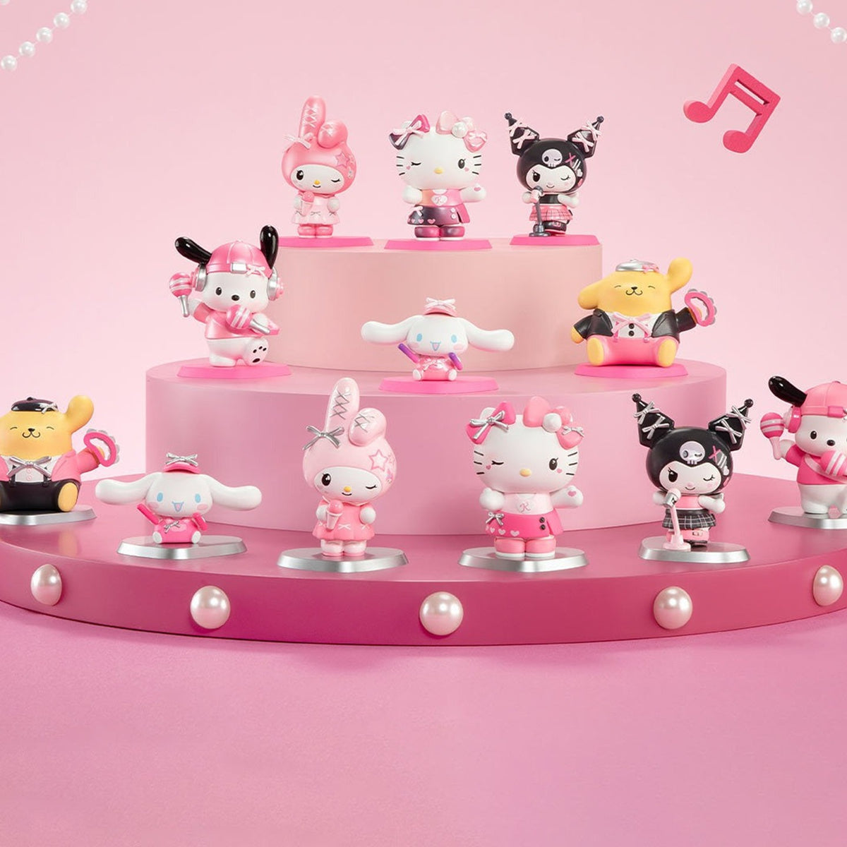 POP MART SANRI0 HK AND FRIENDS Pink Party Series Figures Blind Box — G1 | KikiBuddies