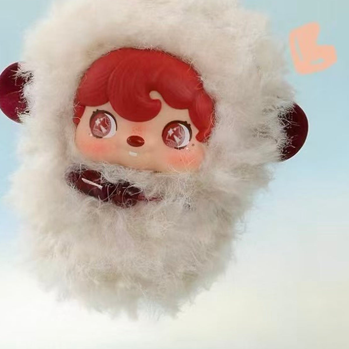 POUKAPOUKA Spirit of the Universe Series Plush Pendant Blind Box - White plush pendant detail with upper head cropped; random design not guaranteed