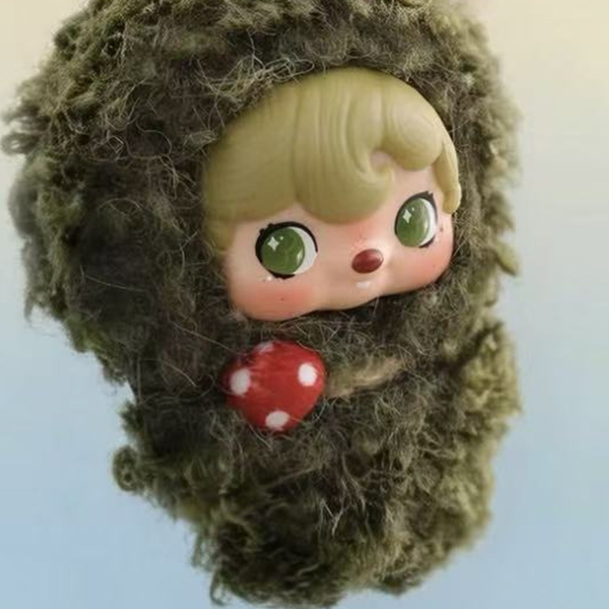 POUKAPOUKA Spirit of the Universe Series Plush Pendant Blind Box - Green plush pendant detail with upper head cropped; random design not guaranteed