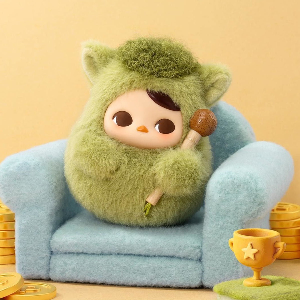 pucky tap tap babies vinyl plush pendant blind box — success secret armchair scene; secret design not guaranteed