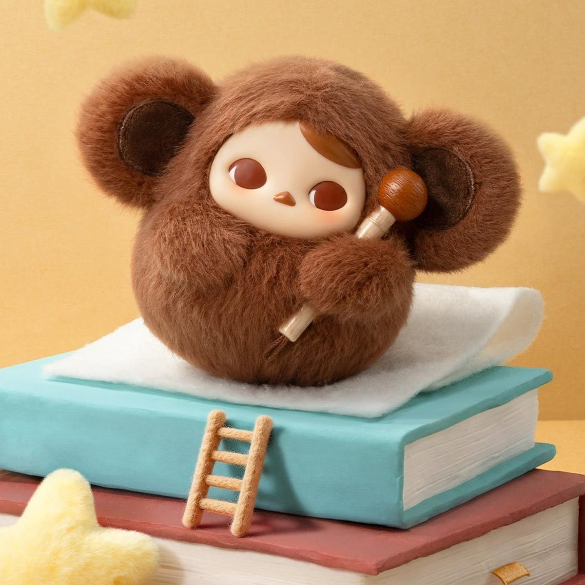 pucky tap tap babies vinyl plush pendant blind box — wisdom design book scene