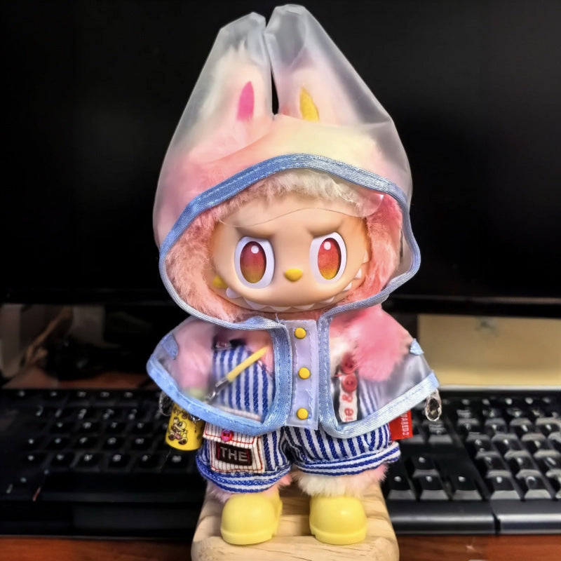 Labubu / The Monsters 17cm Outfit · Raincoat｜Doll Clothes, Figure Not Included – Independent Retailer - front view | KikiBuddies