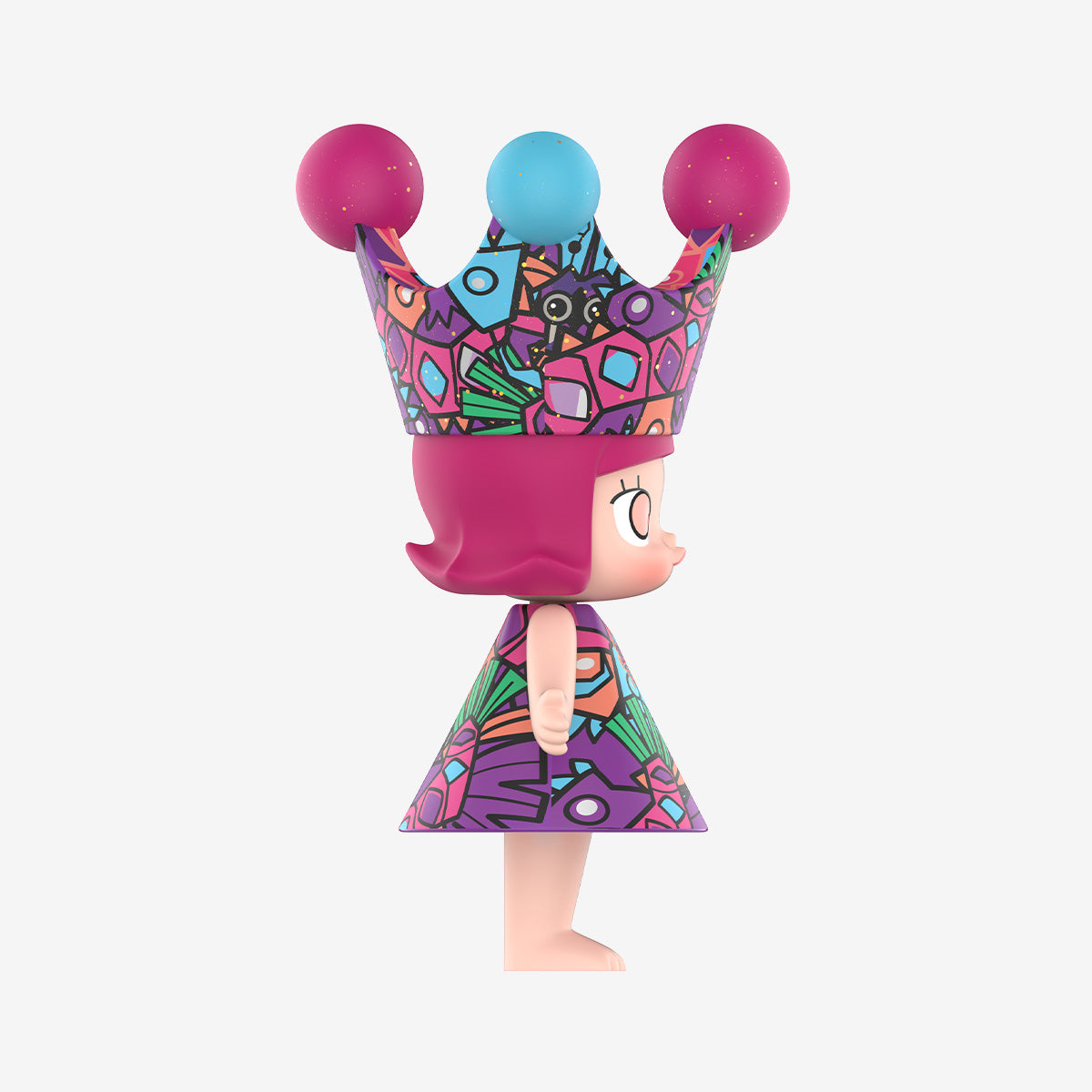 HAN MEILIN Royal MOLLY 400% right-side profile of crown and skirt artwork