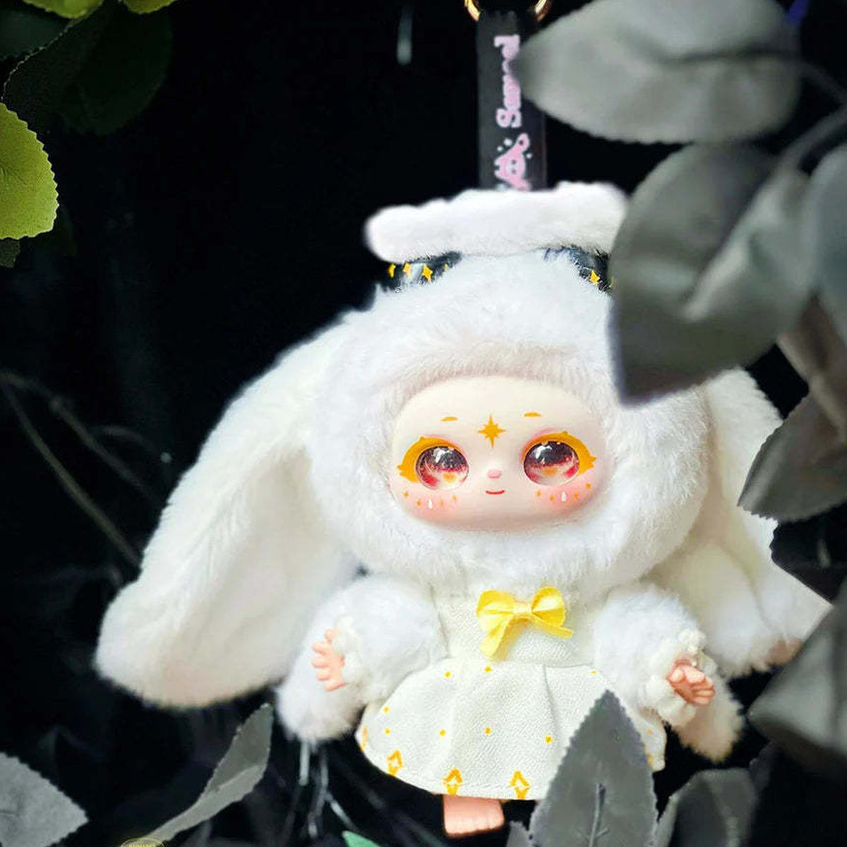 Samael Magic Wardrobe Series Plush Dolls, Blind Box - White plush pendant detail with upper strap and lower edge cropped; random design not guaranteed