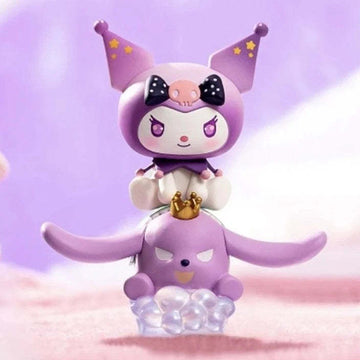 SANRI0 Characters Childlike Heart Rocking Horse Series Figures, Blind Box - Purple character complete rocking horse figure example; random design not guaranteed
