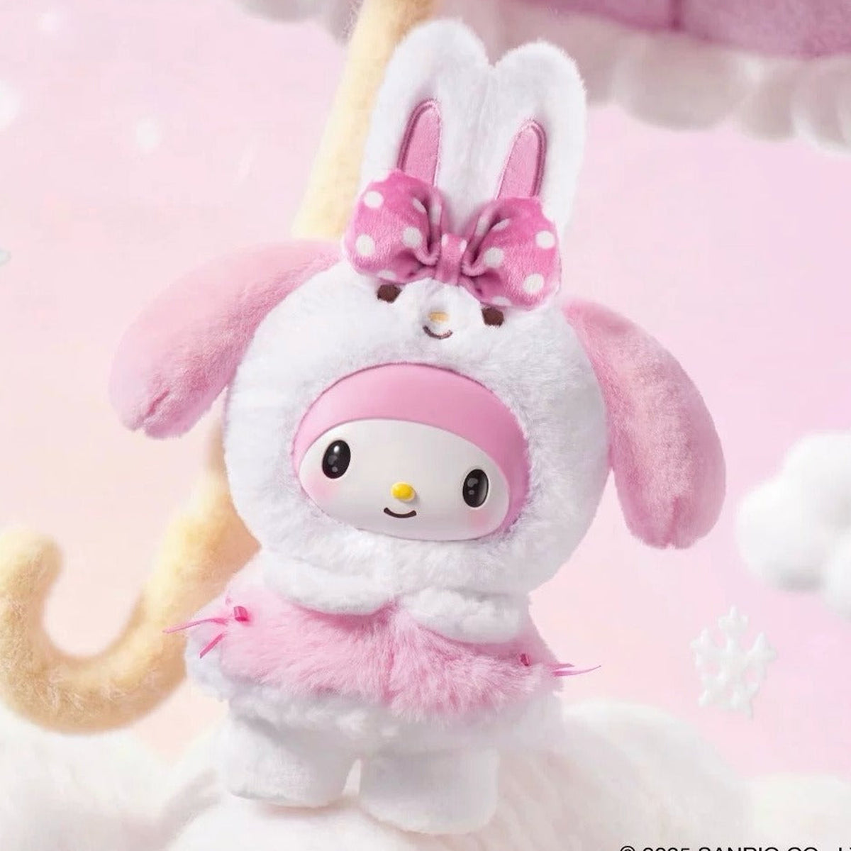 SANRI0 Characters Little Cape Series Plush Blind Box - Pink costume design example; random design not guaranteed