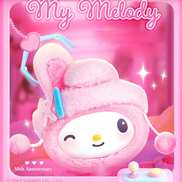 SANRI0 My Melody 50th Anniversary Adorable Bunny Series Plush Blind Box - Pink design example; random design not guaranteed