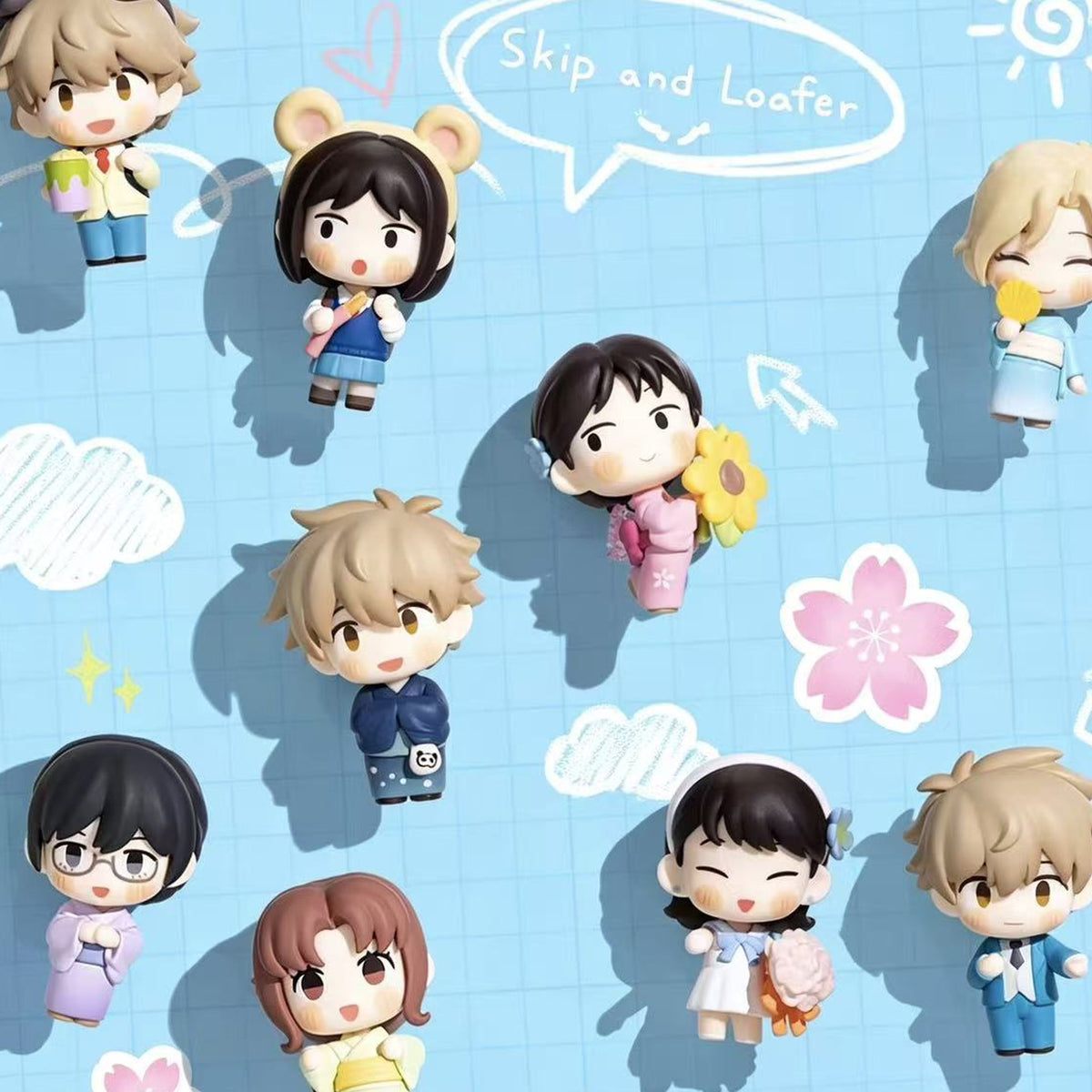 Skip And Loafer Super Mini Series Vol.2 Figure Blind Box - Series design overview; random design not guaranteed