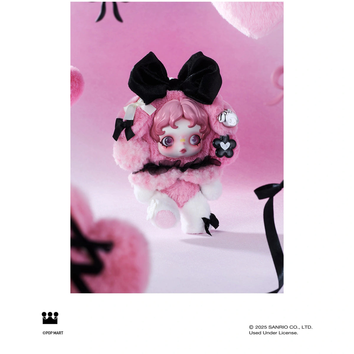 MY MELODY alternate front with original POP MART and SANRIO manufacturer copyright footer; one plush only