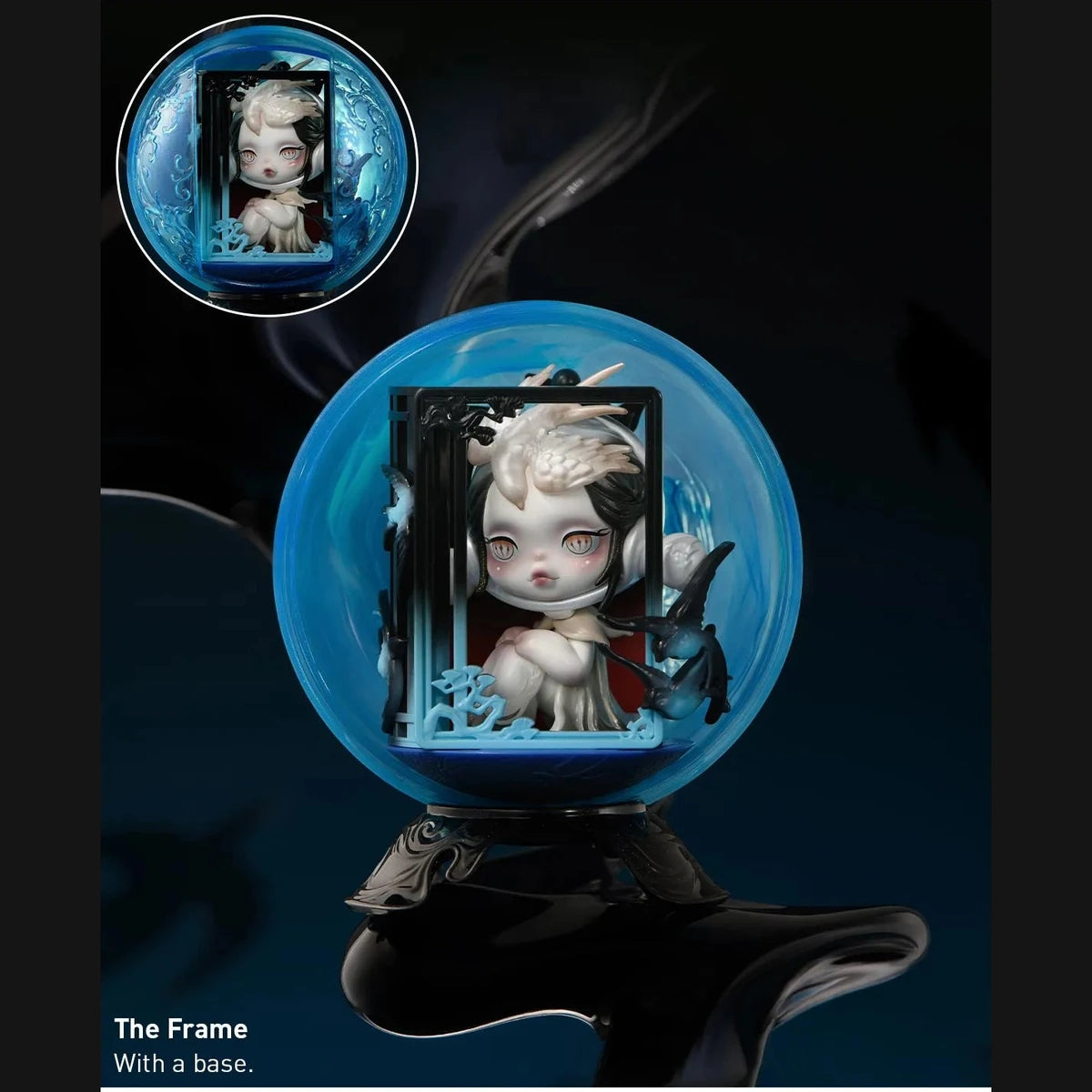 SKULLPANDA The Mirage — The Frame confirmed figure with base; inset shows another view