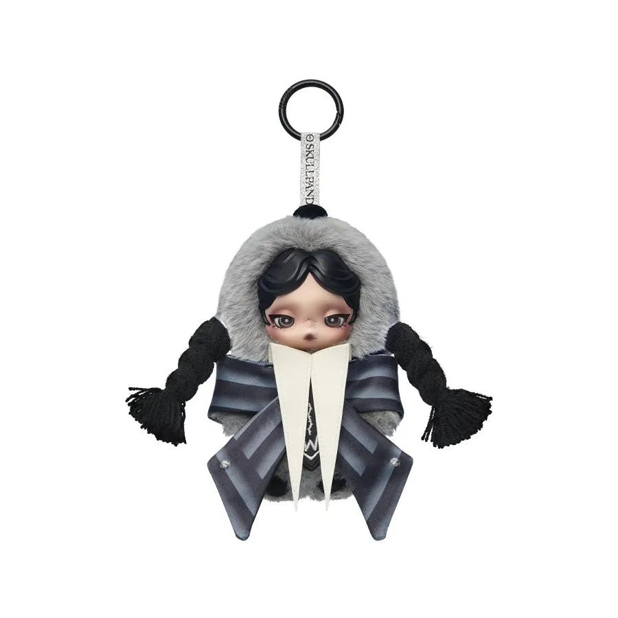 SKULLPANDA × Wednesday Plush (Nevermore Academy Uniform Version) — full fixed plush and hanging ring