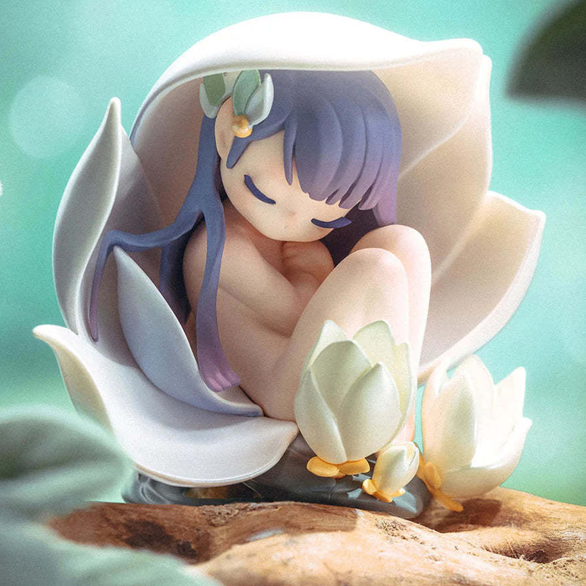 Sleep Flower Elves Series Figures, Blind Box - White flower shell complete figure example; random design not guaranteed