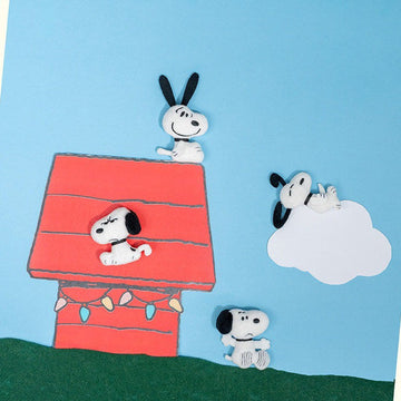 Snoopy Colorful Daily Life Series Plush Brooch Blind Box - Snoopy plush brooch examples on decorative paper; paper not included; random design not guaranteed