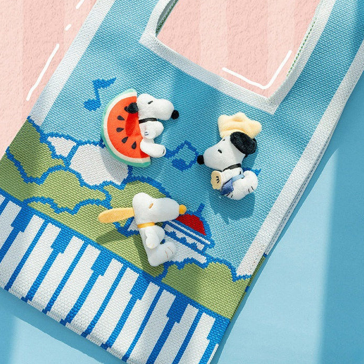 Snoopy Colorful Daily Life Series Plush Brooch Blind Box - Plush brooch styling on fabric; fabric not included; random design not guaranteed