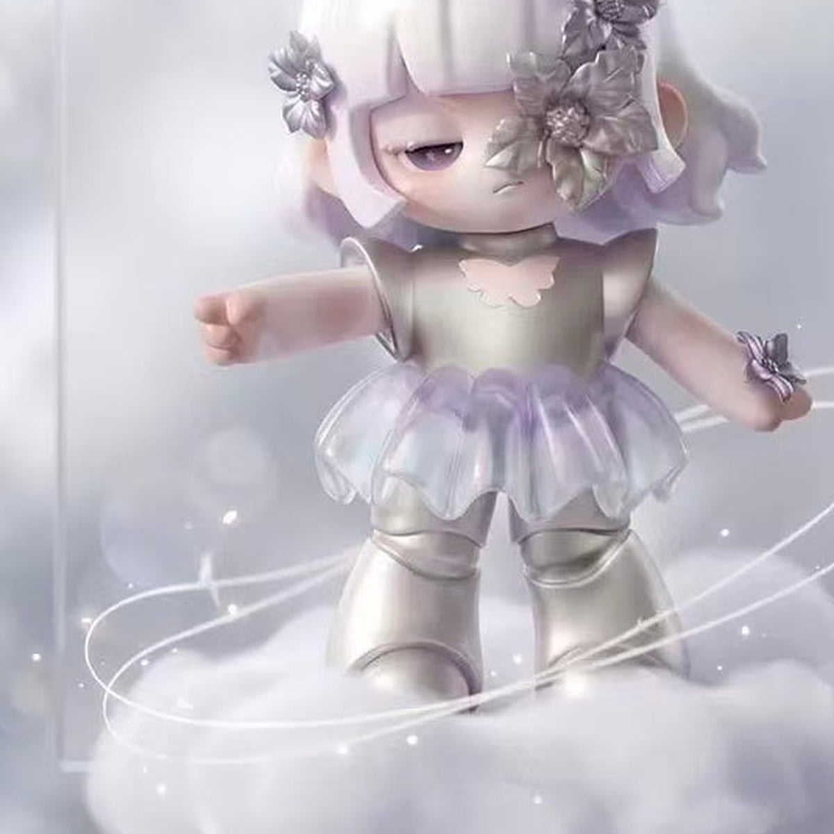 SPACE Liita Where Petals Settle Series Figure Blind Box - Silver floral design detail; random design not guaranteed
