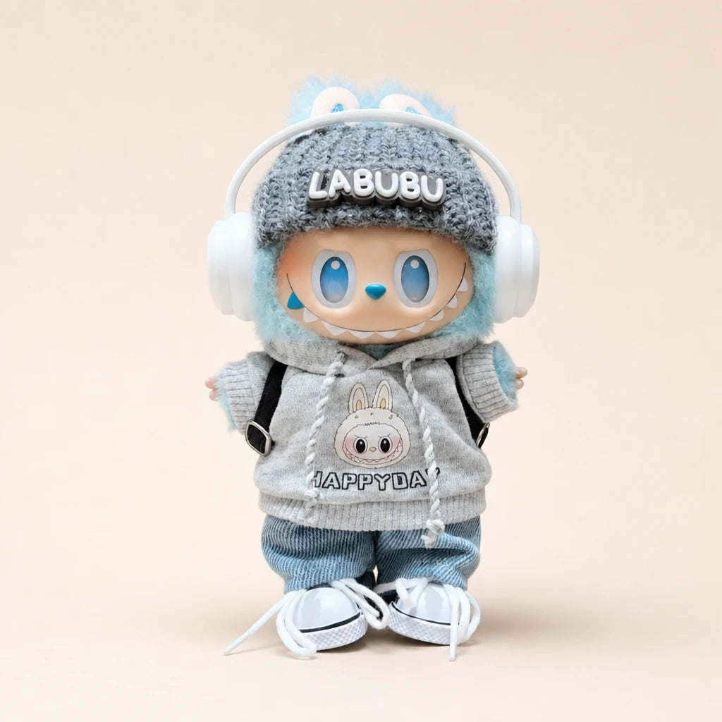 Streetwear Outfit For Labubu — 6-Piece, 17cm - main product card | KikiBuddies