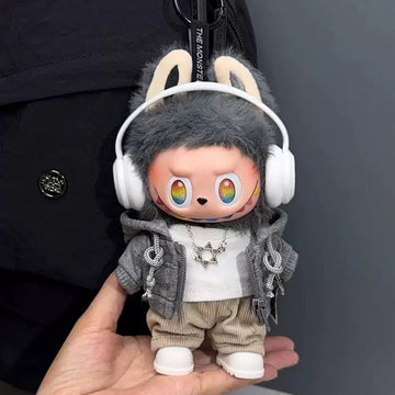 Streetwise OOTD Set #24 - Urban Beats DJ Style Suite (Labubu V3 Secret + Outfit) - Doll Outfit - front view | KikiBuddies