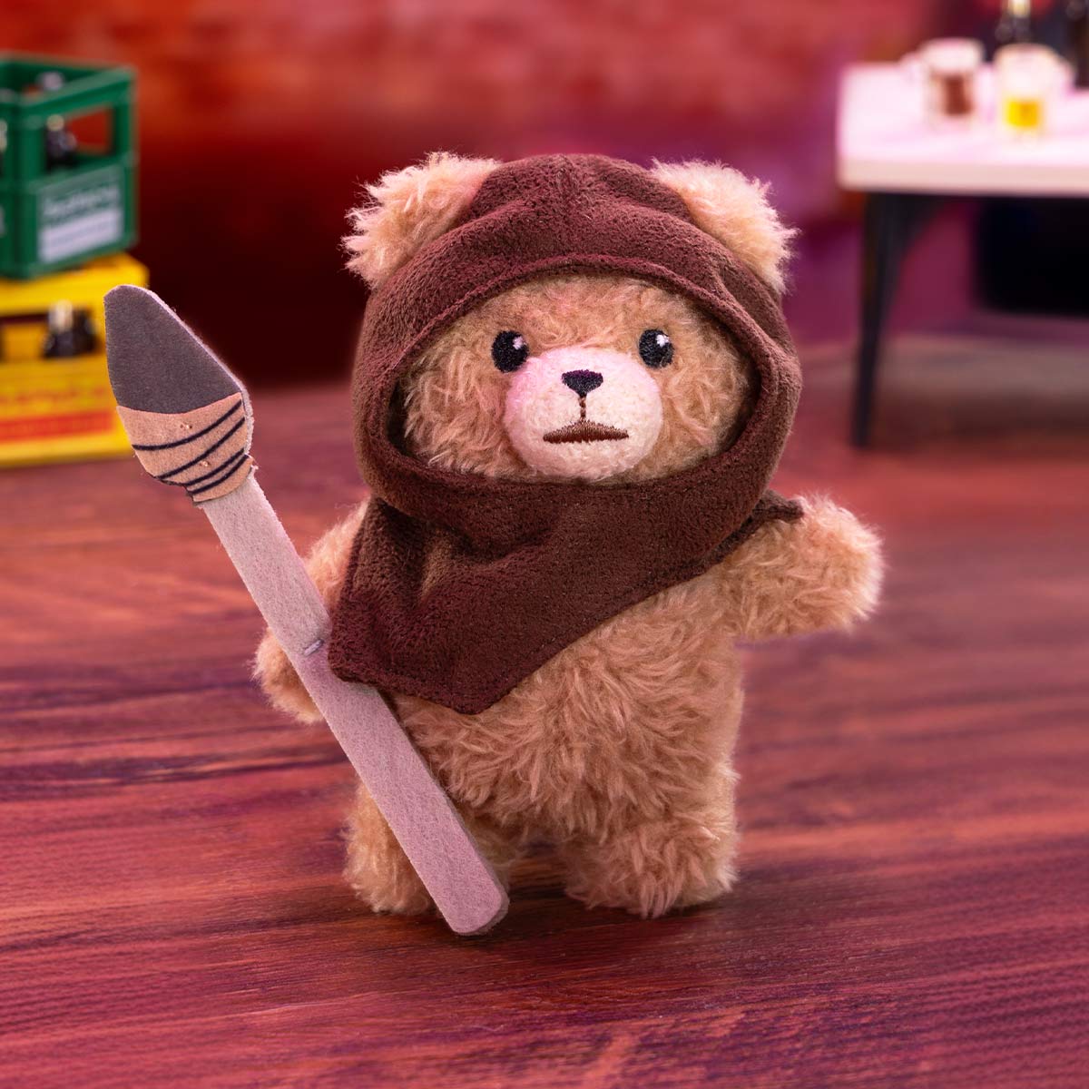 Baby Ted Wildman Ted (Secret) confirmed plush pendant shown in its original styled scene; display props are not promised