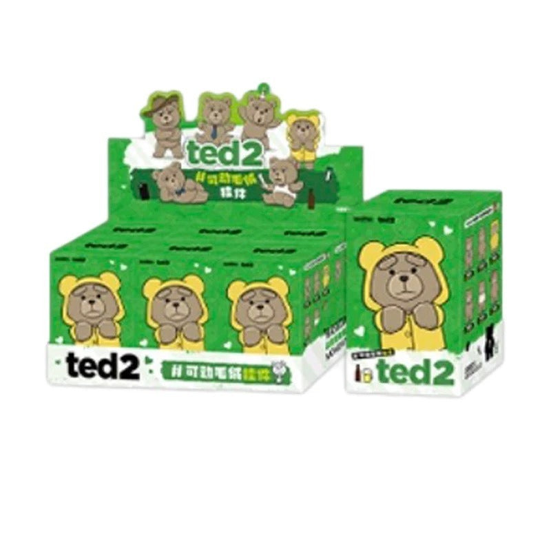 Ted2 Bear plush pendant blind-box series: six-box display-set packaging