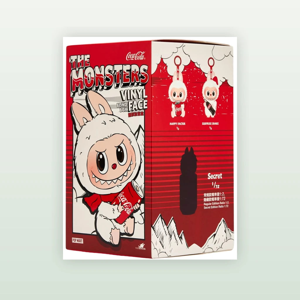 THE MONSTERS Labubu × Coca-Cola Vinyl Face Series - Vinyl Plush Doll blind box packaging for one random design