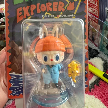 THE MONSTERS Labubu Explorer Figurine — 12cm Blister Pack - front view | KikiBuddies