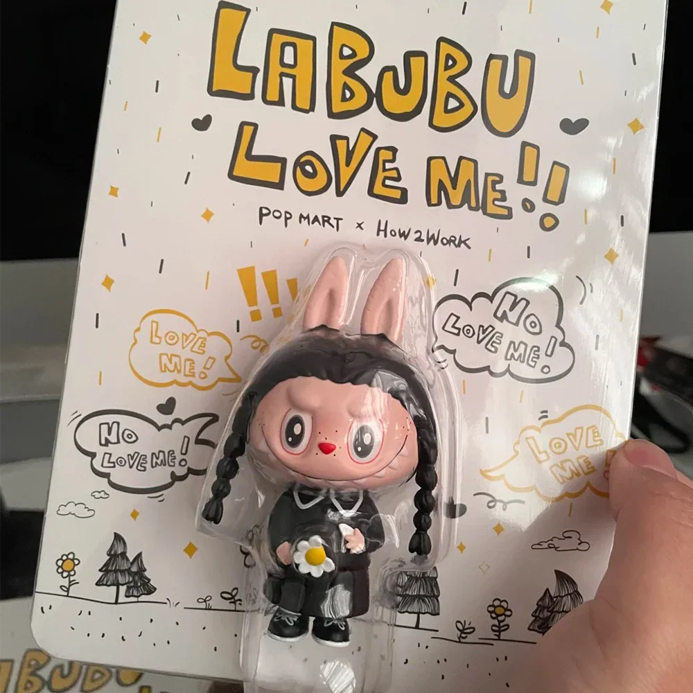 THE MONSTERS Labubu Love Me Figurine — Flower Edition, 9–11cm - front view | KikiBuddies