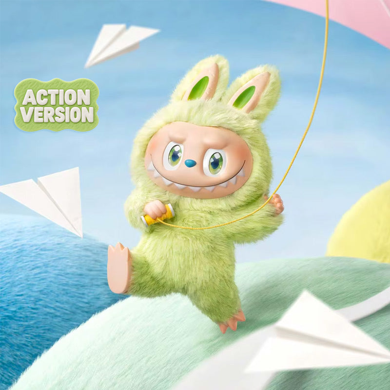 THE MONSTERS DANCE WITH WIND Action Version vinyl doll in a paper-plane scene; one fixed-design doll