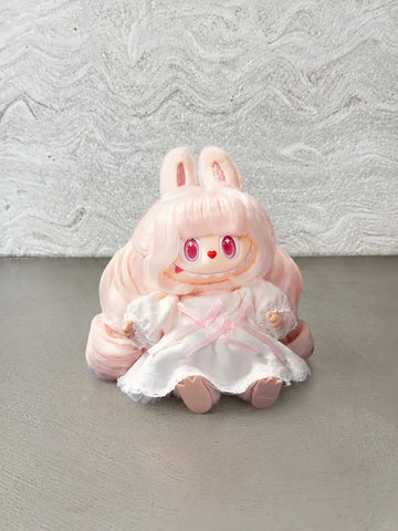 The Monsters Labubu Hair Salon Series Vinyl Plush Pendant Confirmed Box - front view | KikiBuddies