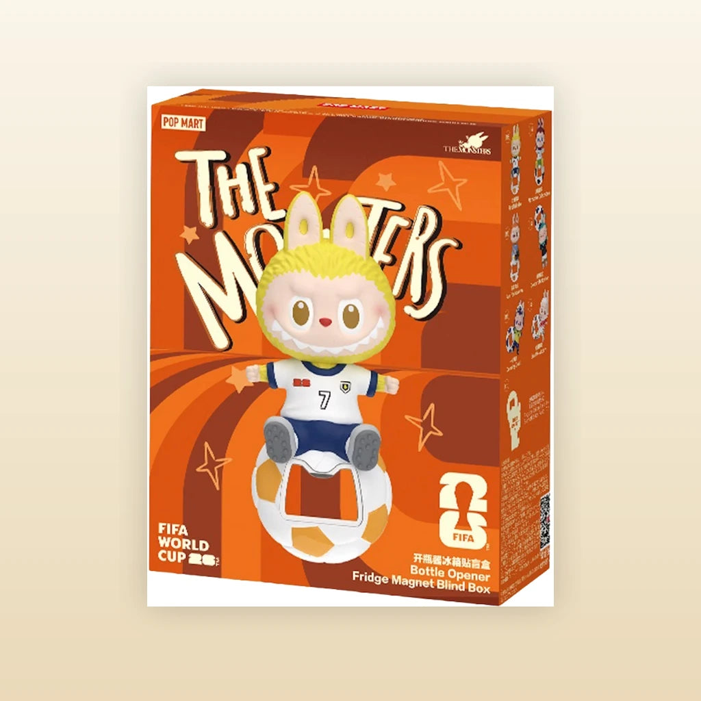 THE MONSTERS Labubu x FIFA Series Bottle Opener Fridge Magnet Confirmed Box blind box packaging for one random design