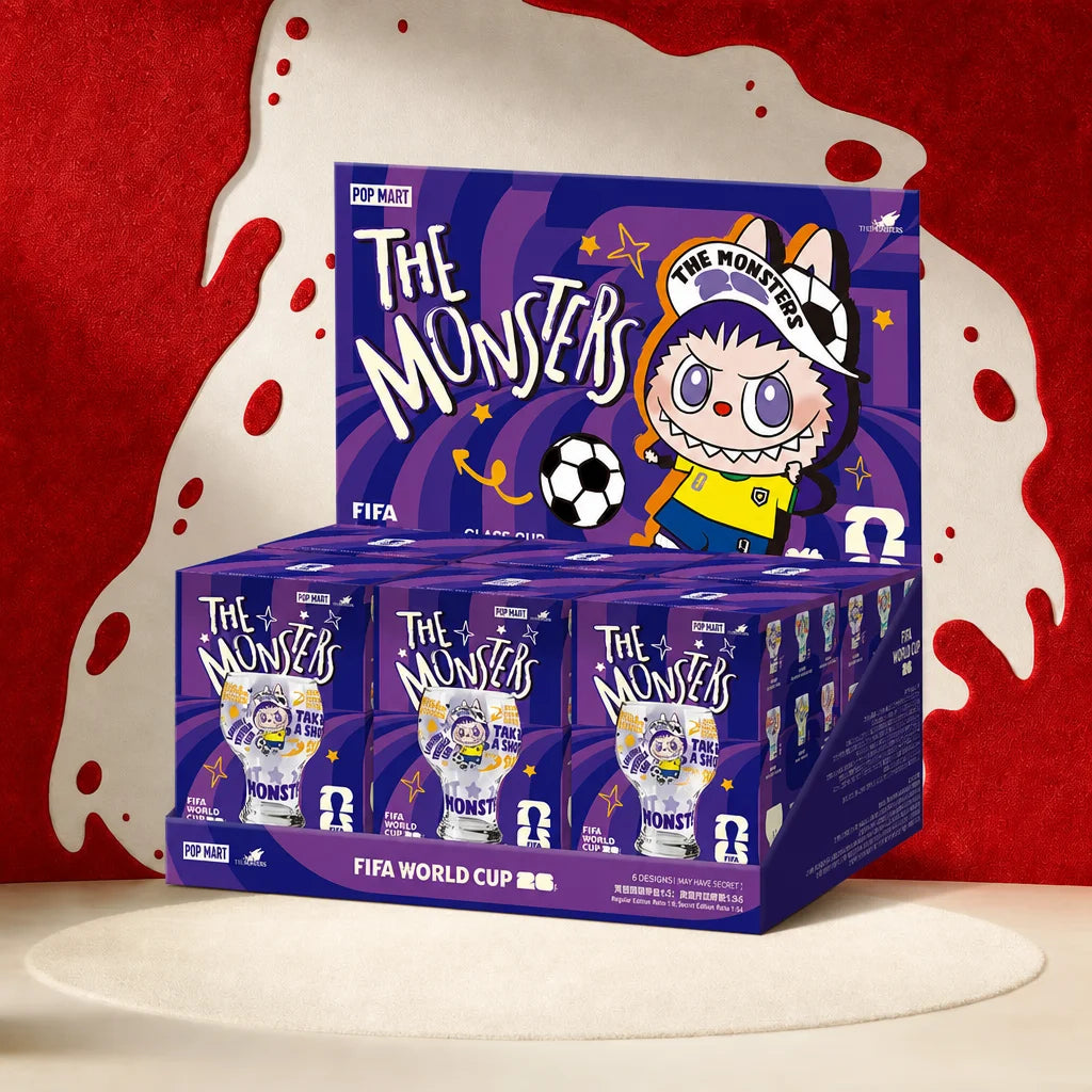 THE MONSTERS Labubu x FIFA Series Glass Cup Confirmed Box - Sealed Full Set (Secret Chance) full set image | KikiBuddies