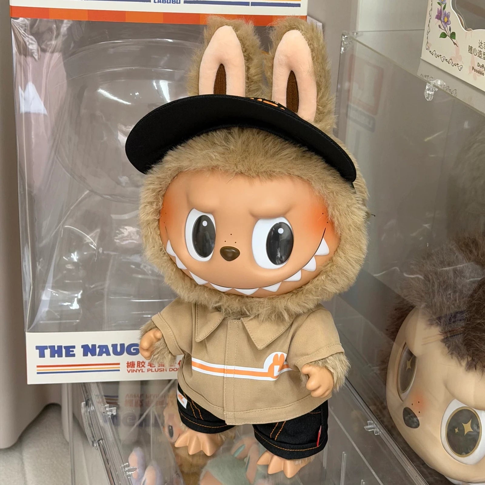 THE MONSTERS Labubu The Naughty Cashier Plush Doll — 37cm - front view | KikiBuddies