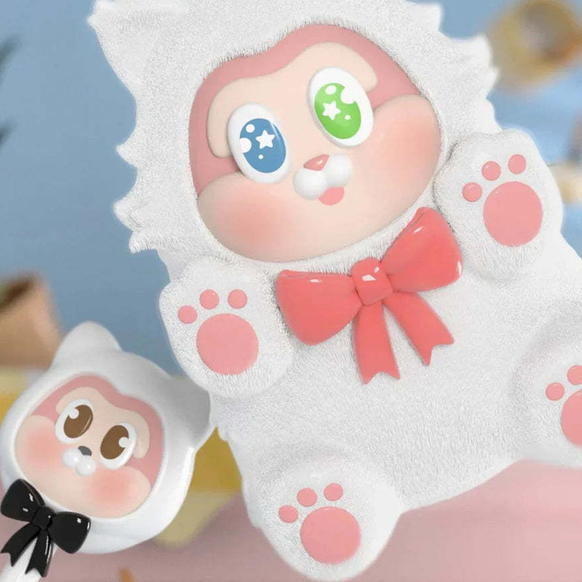 THE SLLO Cat Hide And Seek Series Blind Box - White costume figure detail with upper headwear and lower feet cropped; random design not guaranteed