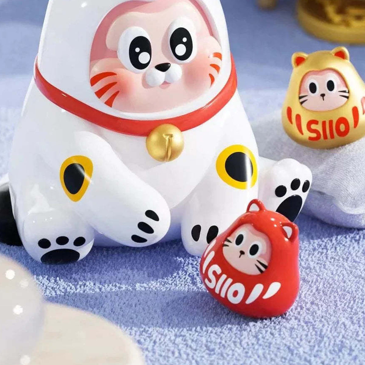 THE SLLO Cat Manekineko Series Blind Box - Cat figure detail with upper head cropped; random design not guaranteed