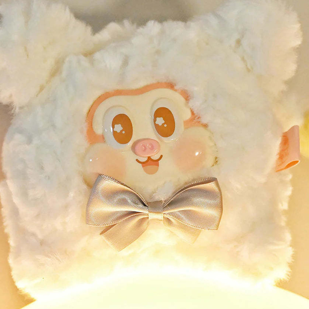 THE SLLO Flying Pig Series Plush Dolls, Blind Box - White plush pendant detail with upper ears cropped; random design not guaranteed