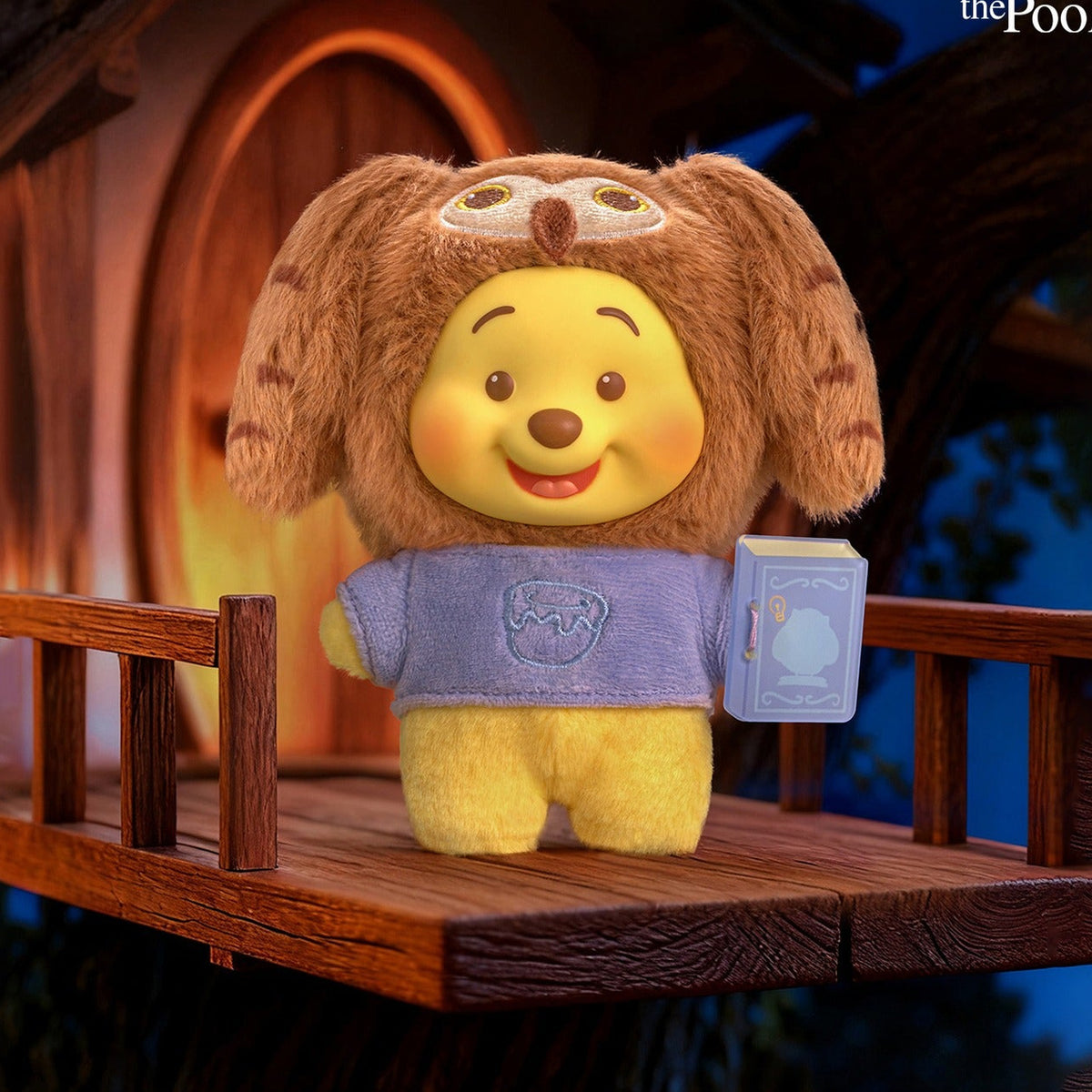 TOPTOY Winne the Pooh Animal Storybook Series Plush, Blind Box - Brown dog outfit complete design example; random design not guaranteed