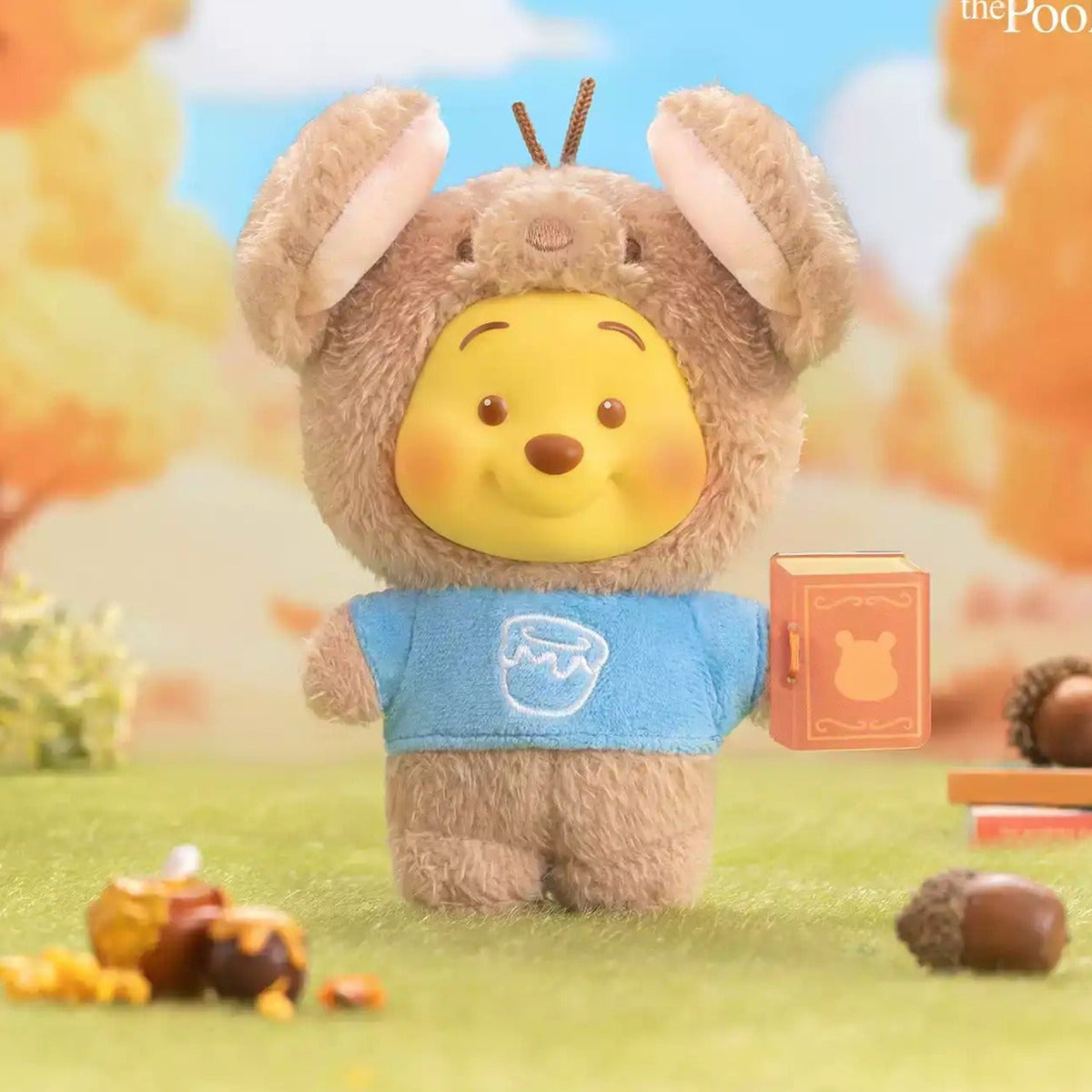 TOPTOY Winne the Pooh Animal Storybook Series Plush, Blind Box - Brown rabbit outfit design example; random design not guaranteed