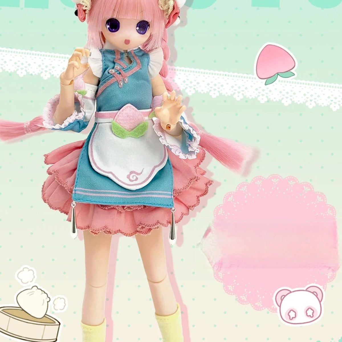 Transform Electrical Street Series BJD Action Figure Blind Box - Pink-haired figure design detail; upper hair and lower shoes cropped; random design not guaranteed; display props not included
