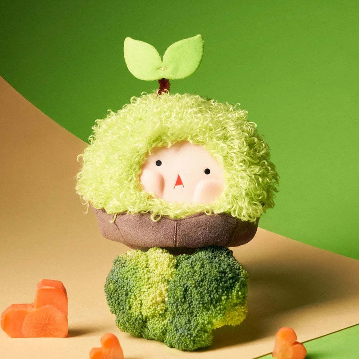 TUANTUAN Fresh United Nations Series Plush Dolls, Blind Box - Green sprout complete plush example; random design not guaranteed